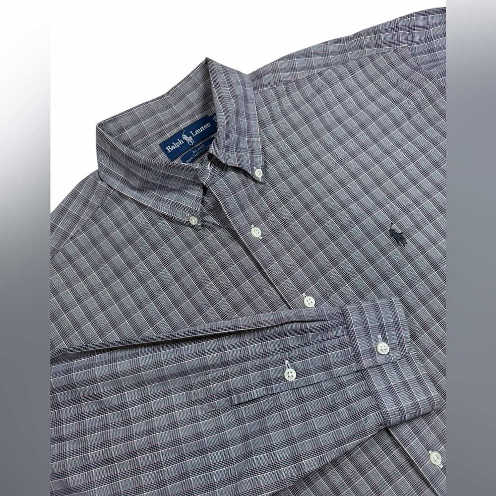 Ralph Lauren Blake Men’s Large Plaid Button Up Shirt Long Sleeve